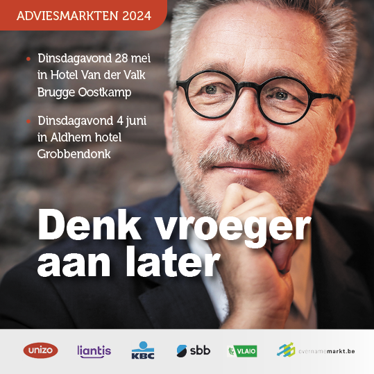 Denk vroeger aan later Adviesmarkten campagnebeeld