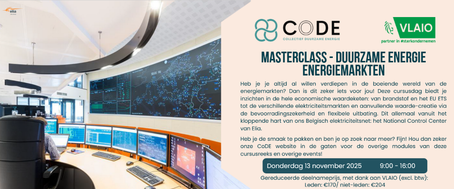 Masterclass Duurzame Energie - Energiemarkten