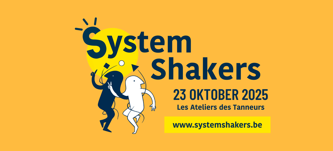 System Shakers dansende mannetjes en tekst