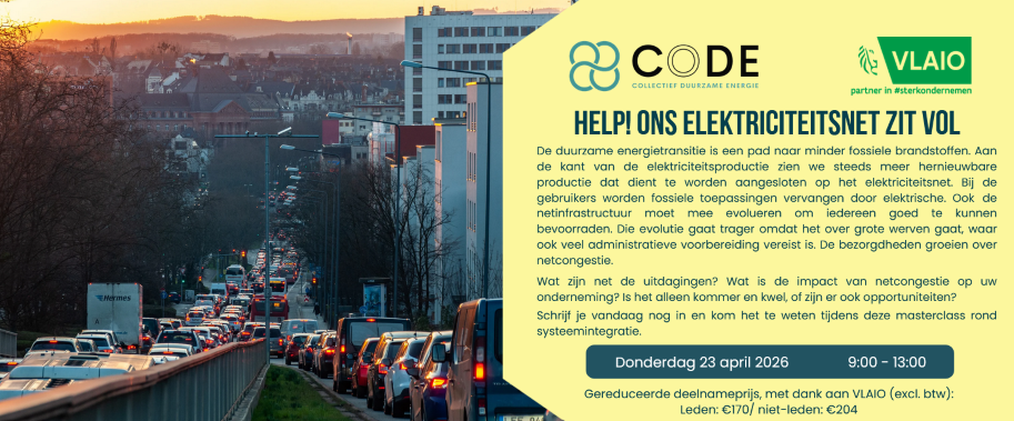 CoDE Masterclass Help Ons elektriciteitsnet zit vol