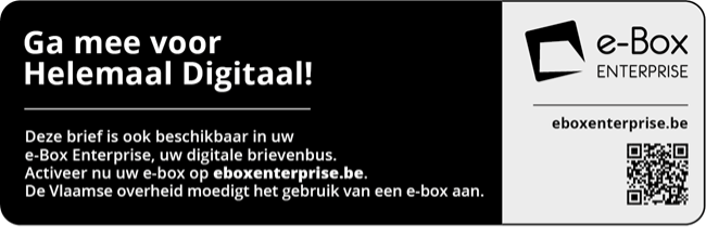 Screenshot boodschap op brief