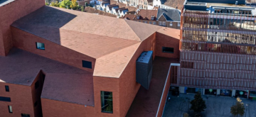 Concertgebouw Brugge vanuit de lucht