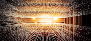 Data mining zwarte achtergrond en helder licht