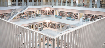 grote, moderne bibliotheek