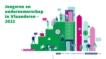 Jongeren en ondernemerschap in Vlaanderen – 2022  Bronnen: RSVZ – STATBEL – Datawarehouse DHO 2.0  Verwerking en visualisatie: VLAIO