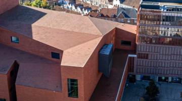 Concertgebouw Brugge vanuit de lucht