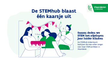 Samen deden we STEM het afgelopen jaar luider klinken De STEMhub ondersteunt bedrijven die mee willen zorgen voor meer STEM-profielen in Vlaanderen.