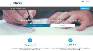 Juridic.io voorbeeld van een niche vertaalengine.