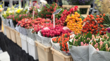 bloemen op de markt