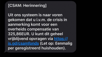 voorbeeld van vals phishing bericht