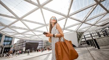 vrouw in Brussel