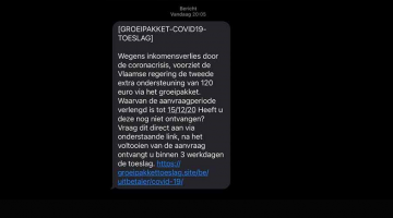 Voorbeeld phishing bericht