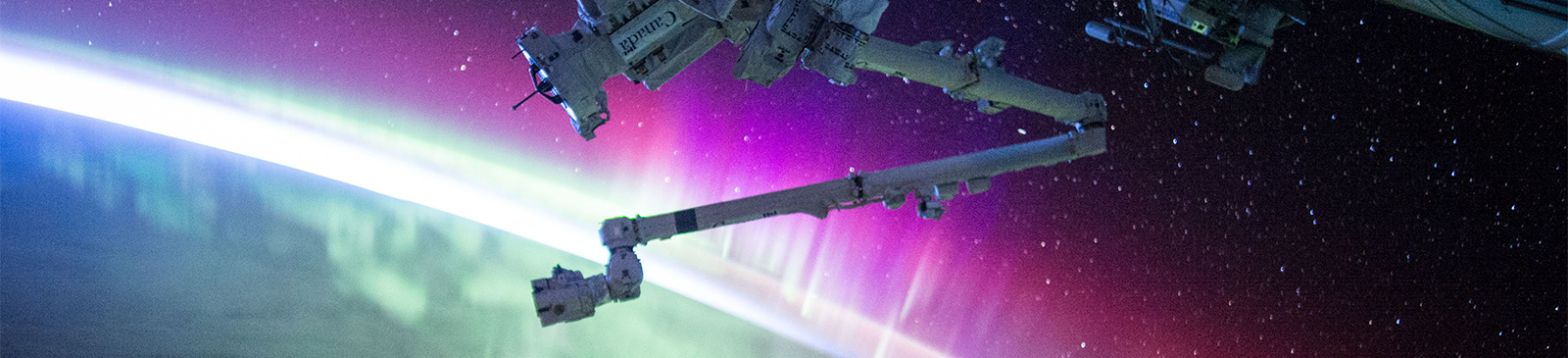 Robotarm in de ruimte - foto van NASA